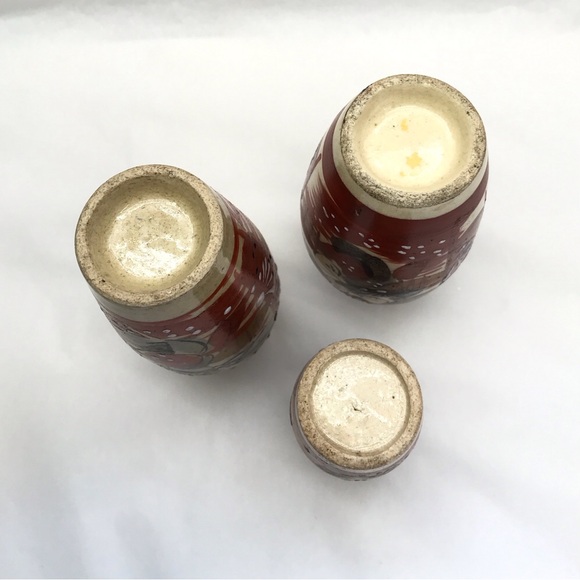 Mid-Century MINIATURE Moriage Ceramic Vases, Set of 3 - Picture 9 of 14